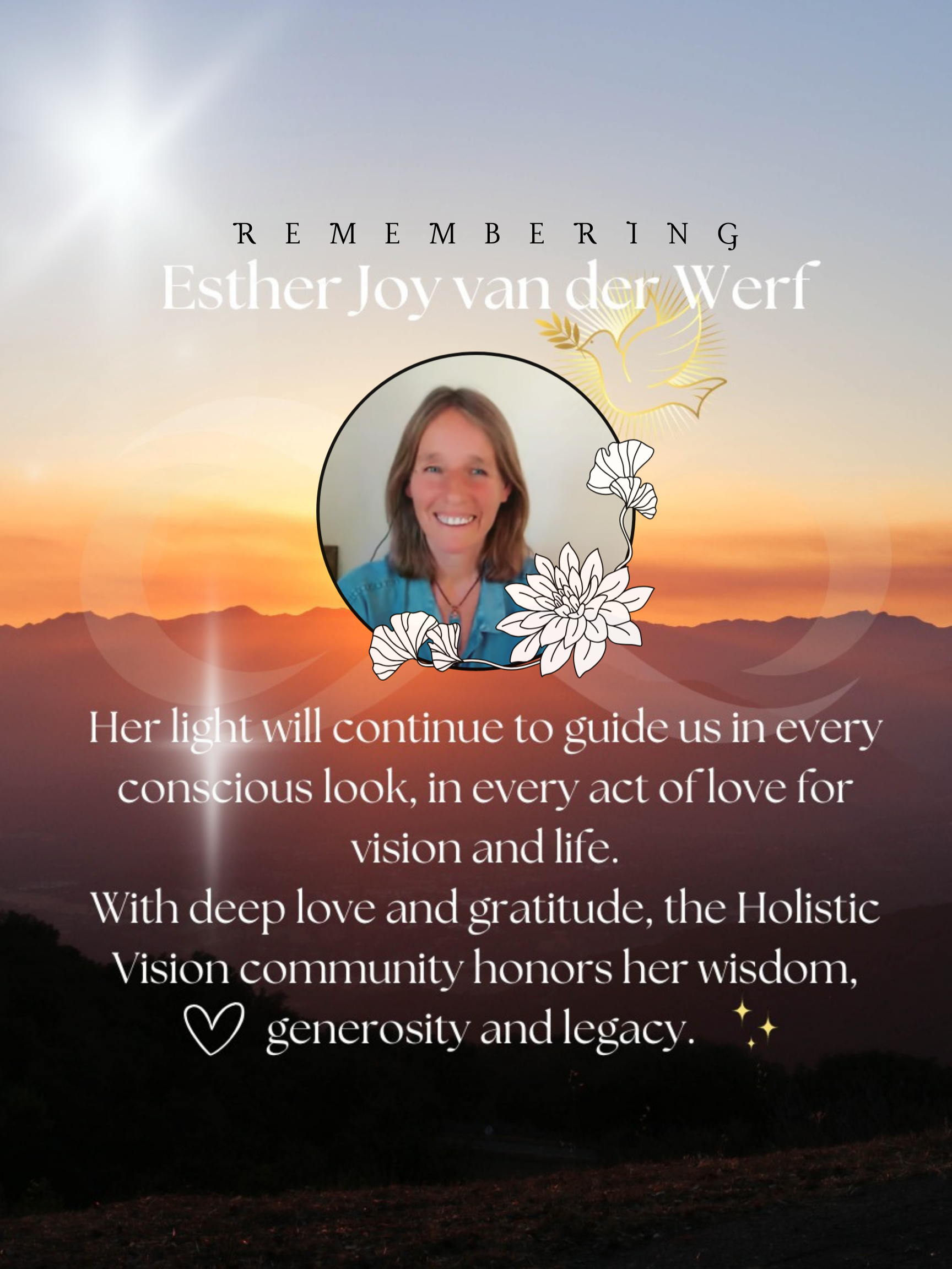 Remembering Esther Joy van der Werf